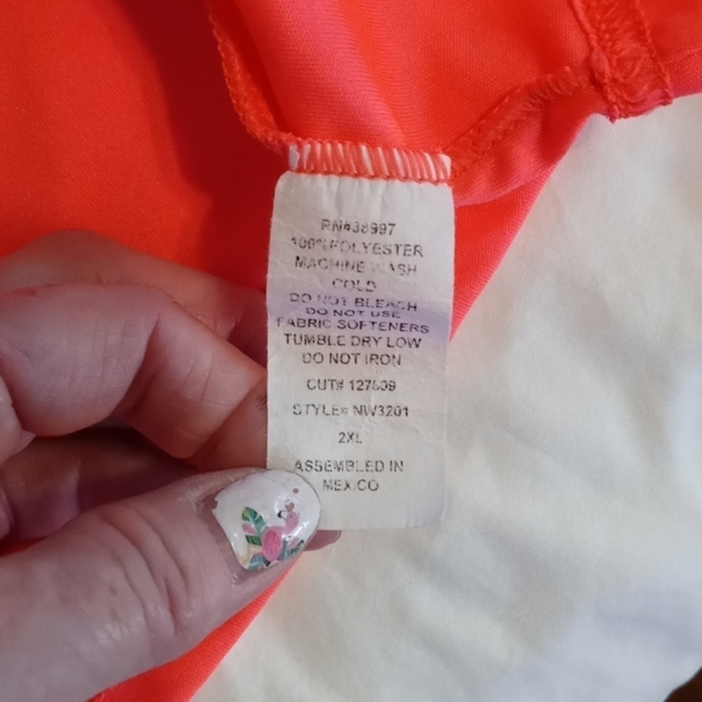 A4 womans neon pinkish orange  2xl t shirt - Picture 3 of 6
